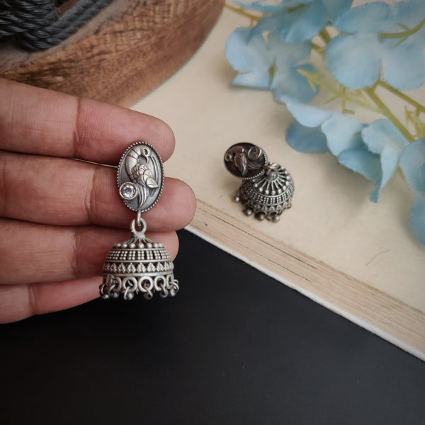 Oxidized Silver plated Brass Jhumka