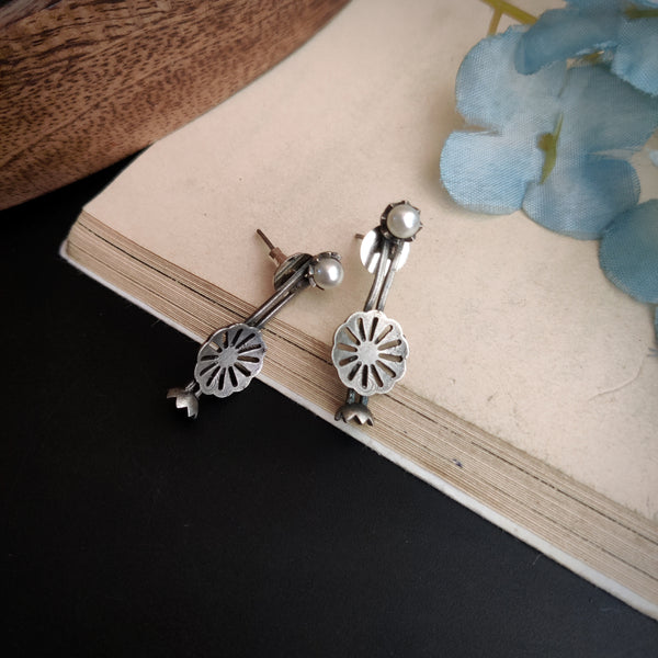 Antique Oxidized Stud Earring
