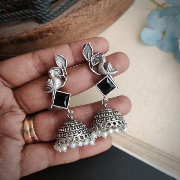 “Bird” Statement Brass Jhumka