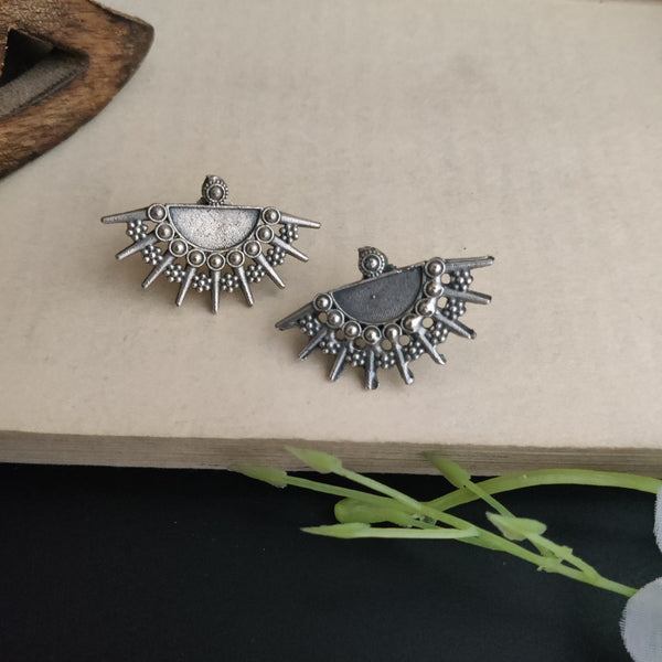 "Monica" Silver Look Alike Stud Earrings