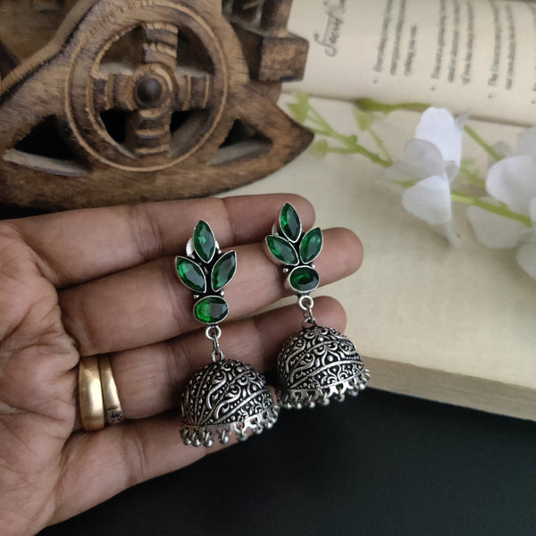 “Pihu” Stone Brass Jhumka