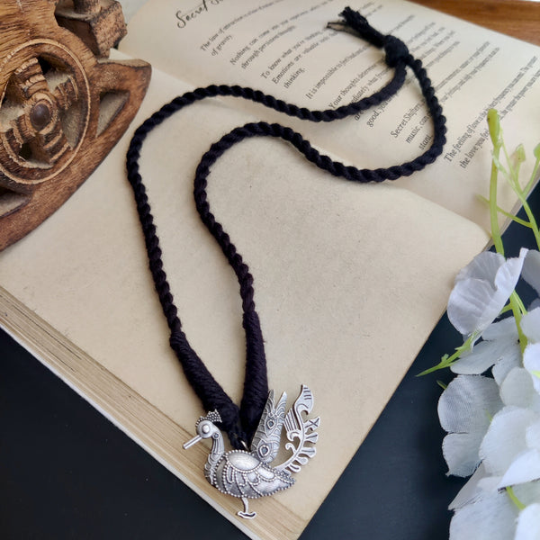 Oxidised Tassel Necklace