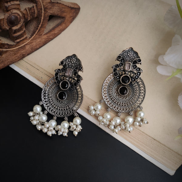 "Vega" Silver Look Alike Dangler Earrings