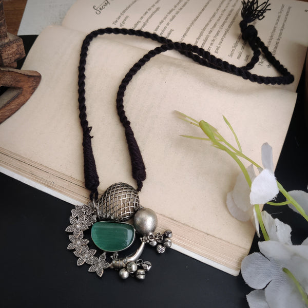 Statement Fusion Black Tassel Necklace