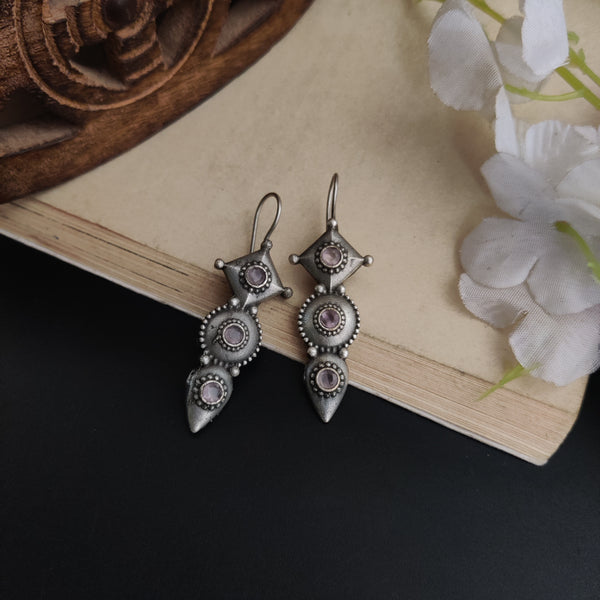 "Esha" Silver Look Alike Oxidized Earrings