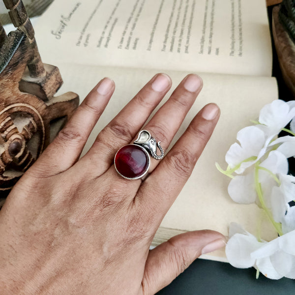 Elephant Adjustable Oxidized rings