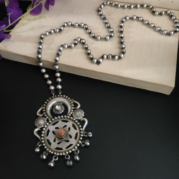 "Trisha" Silver Look Alike Long Necklace