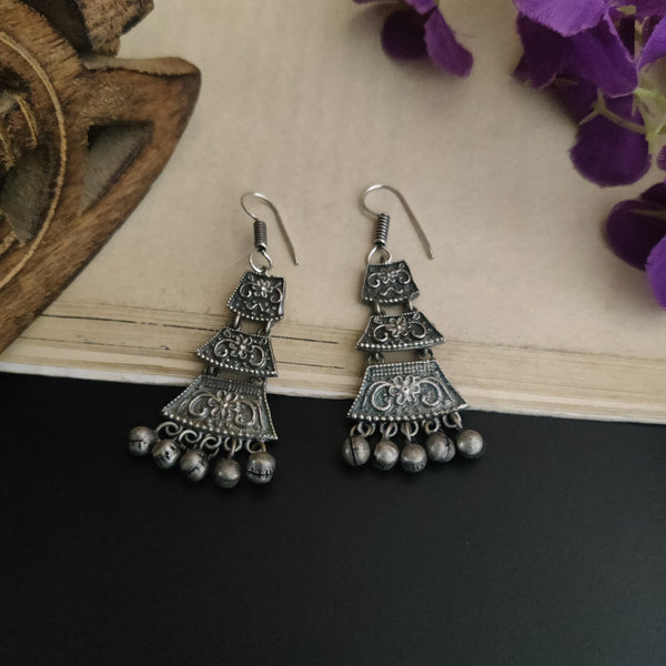 "Bhavna"  Brass Oxidised earrings
