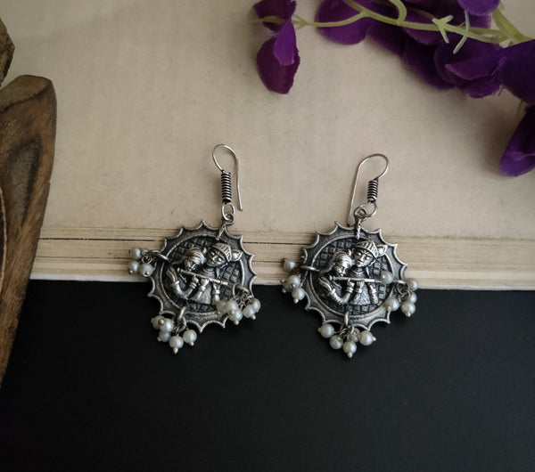Beautiful Radha Krishna Hook Earrings