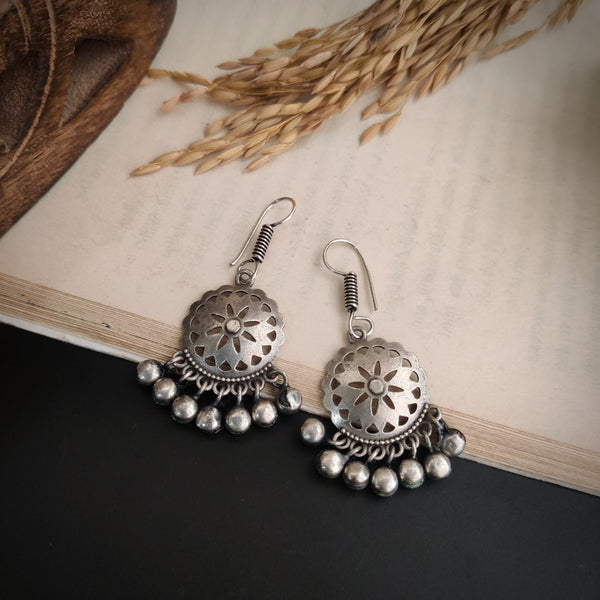 Oxidized Brass Hook Earrings