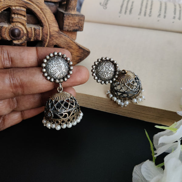 "Harini" Oxidized Jhumka