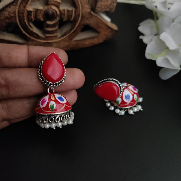 Handpainted Jhumki Earrings