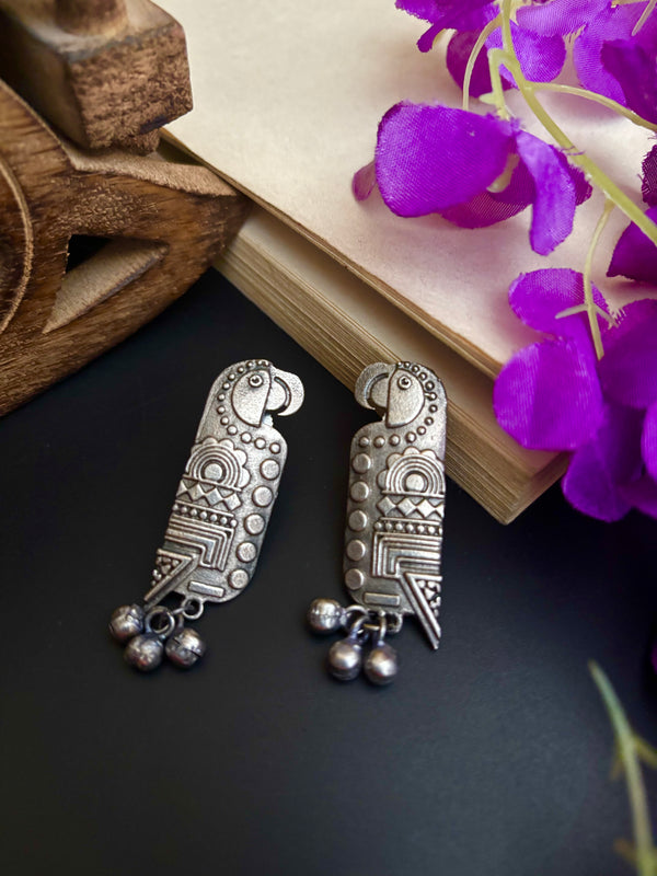 "Namishka" Silver Look Alike Oxidised Earring