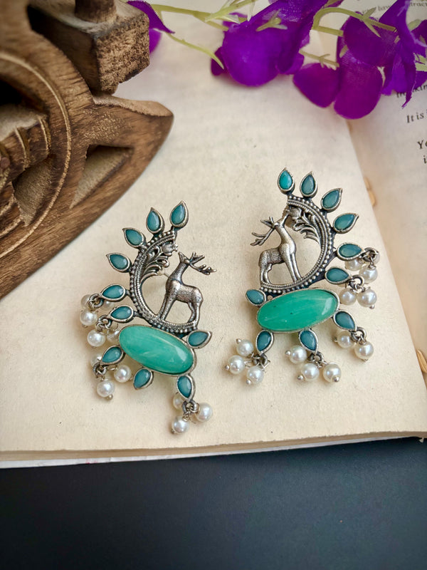 "Nishika" Silver Look Alike Earrings