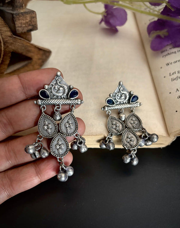 "Banasri" Silver Look Alike Earrings