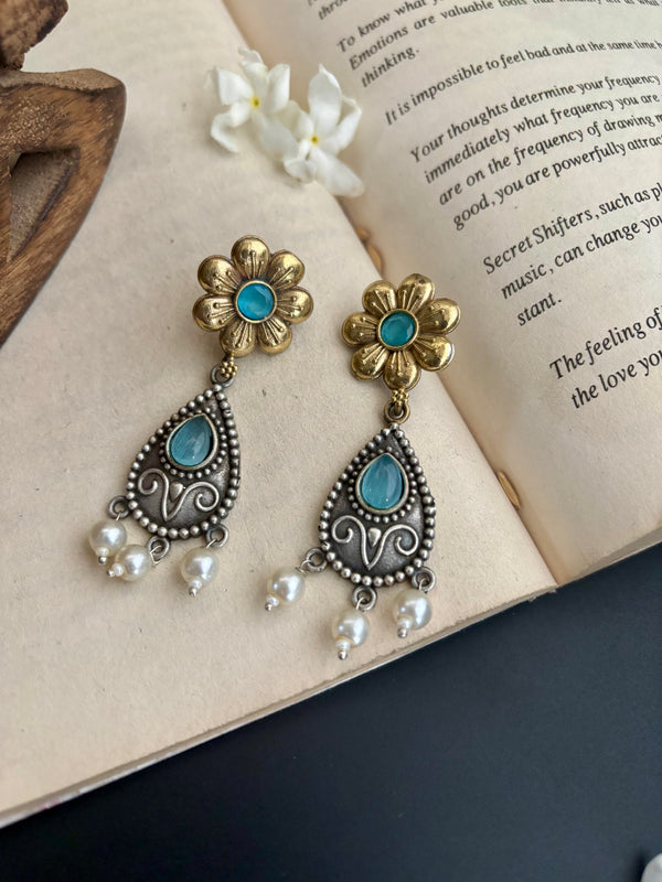 “Baishali” Dual tone Earrings