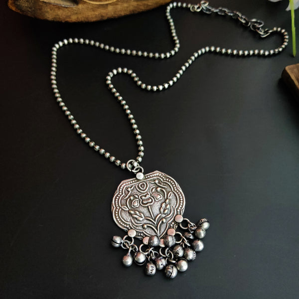 "Gohar" Silver Look Alike Oxidised Necklace