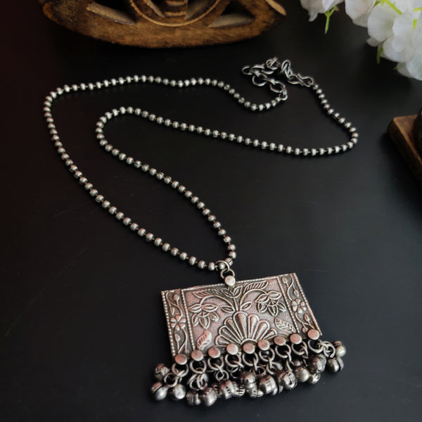 "Anamika" Silver Look Alike Oxidised Necklace