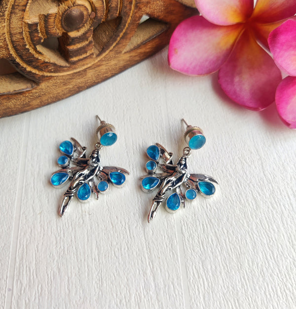 Fairy Silver Look Alike Oxidized Earrings