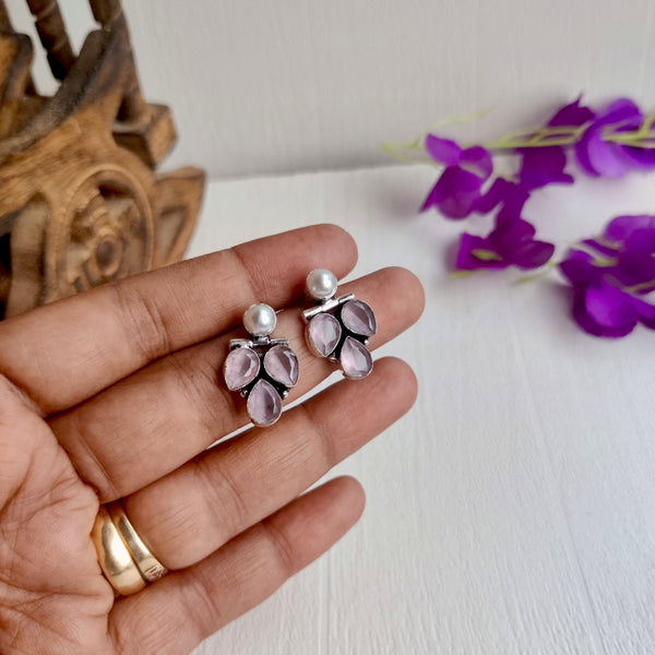 "Jhanak" Oxidized Premium Stone earrings
